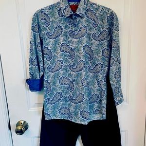 New Elie dress shirt with old Navy navy shorts